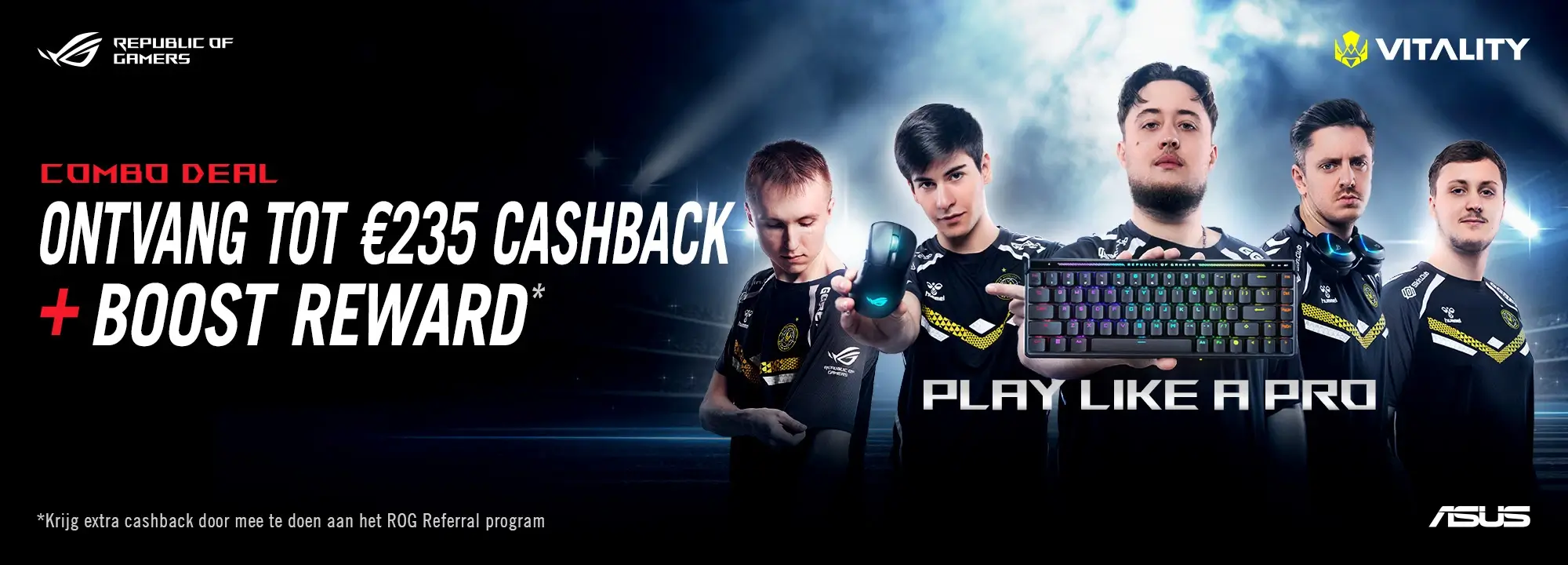 Play like a PRO Cashback-actie